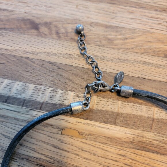 Chico's Leather Choker Necklace - Picture 5 of 8